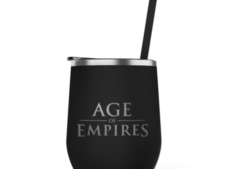 Age of Empires Logo Laser Engraved Tumbler with Straw Cheap