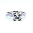 14K White Gold 3.07ctw Square Cushion Lab Diamond Solitaire Engagement Ring Online Sale