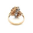 Estate 14K Two Tone Gold 0.33ctw Round Diamond Cluster Ring Discount