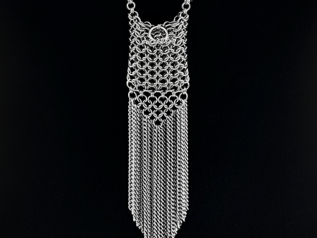 SLINKY Chainmaille Pouch Fringe Necklace For Cheap