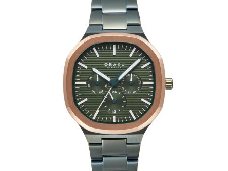 Stainless Steel Ild Green Men s Watch by Obaku Fashion