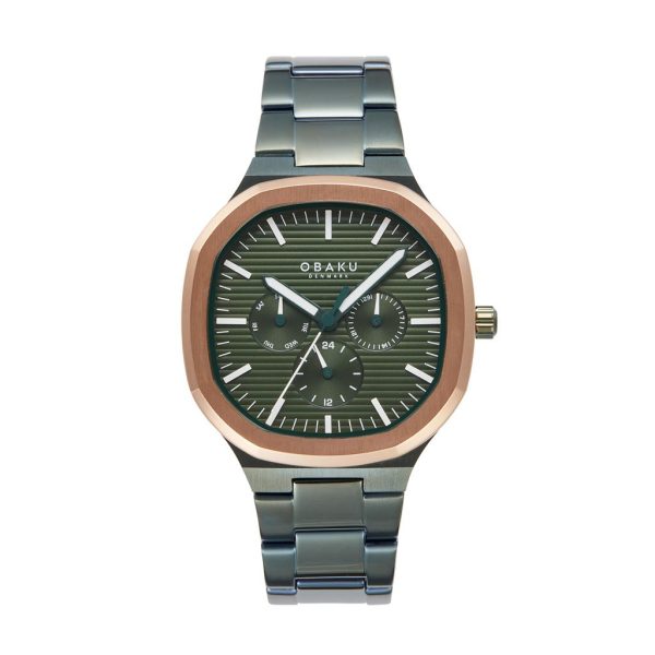 Stainless Steel Ild Green Men s Watch by Obaku Fashion