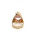 Estate 14K Yellow Gold 13.86ctw Pear Pink Kunzite Solitaire Ring Supply