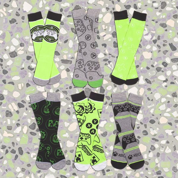 Xbox 6 Piece Crew Socks Pack Supply