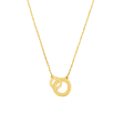 14K Yellow Gold Interlocking Circles Necklace by Midas Chain For Sale