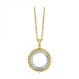 14K Yellow Gold 0.05ctw Diamond Open Circle Necklace Online now