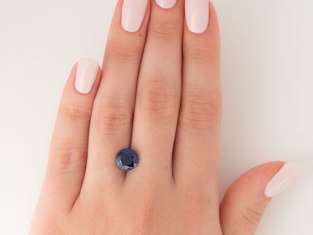 2.5Ct Round Cut Lab Created Sapphire Online Hot Sale