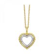 14K Yellow Gold 0.05ctw Diamond Heart Necklace Discount