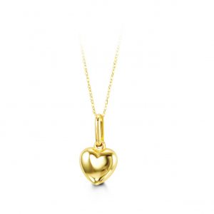 10K Yellow Gold Kid s Heart Necklace Online Sale