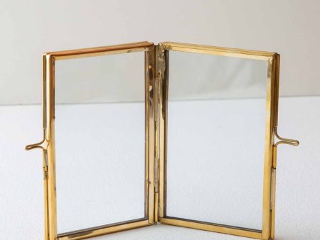 Brass and Glass Double Frame, 4x3 Supply