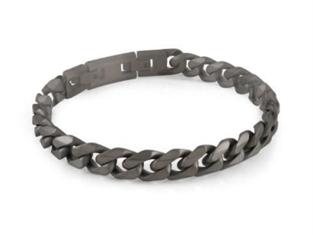 IP Gunmetal 10mm Curb Chain Men s Bracelet on Sale