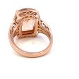 14K Rose Gold 6.61ctw Cushion Morganite & Diamond Halo Ring Supply