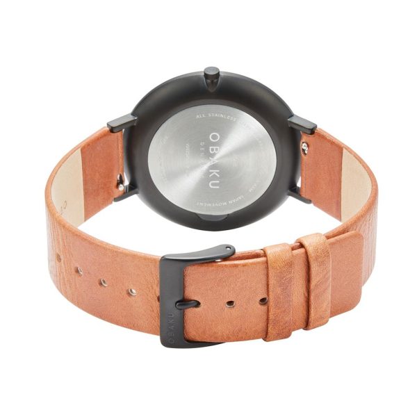 Stainless Steel Folie Tan Men s Watch by Obaku Online Sale