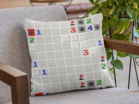 Microsoft Minesweeper Game Board Throw Pillow on Sale