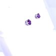 14K White Gold 0.90ctw Amethyst Stud Earrings Online now