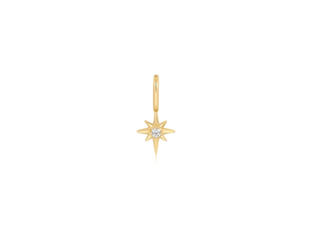 Sterling Silver & 14K Yellow Gold Plated Cubic Zirconia Star Charm by Ania Haie Online Sale