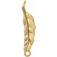 14K Yellow Gold Leaf Link Charm by Stuller Supply