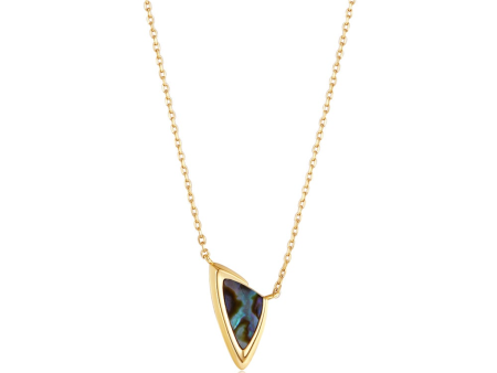 14K Gold Plated Abalone Arrow Necklace by Ania Haie Online Hot Sale