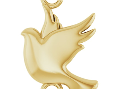 14K Yellow Gold Dove Link Charm by Stuller Online Sale