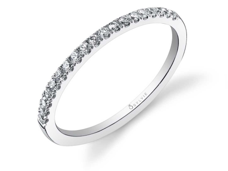 14K White Gold 0.16ctw Round Diamond Classic Wedding Band Supply