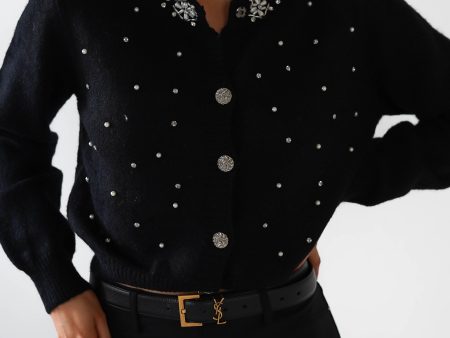 Chenna Embellished Cardigan | Black Cheap