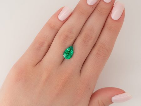 3.5Ct Pear Cut Lab Created Emerald Online