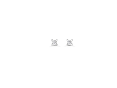 14K White Gold 0.06ctw Kid s Diamond Stud Earrings Cheap