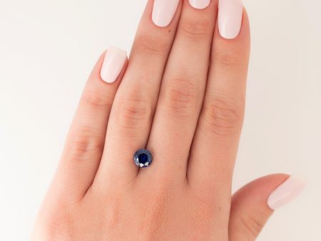 1.5Ct Round Cut Lab Created Sapphire on Sale