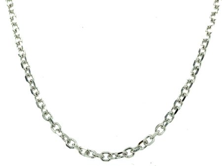 14K White Gold 1.5mm Adjustable Length Cable Chain Necklace Discount