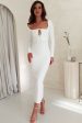 Astoria Bodycon Midi Dress | White Discount