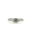 Estate 14K White Gold 0.42ct Diamond Solitaire Engagement Ring Cheap