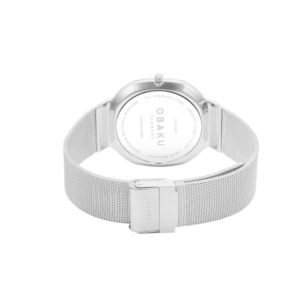 Stainless Steel Oktant Onyx Watch by Obaku Online now