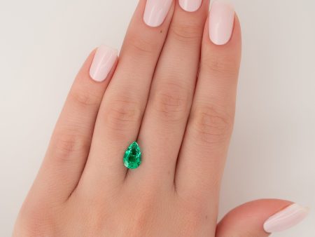 2.5Ct Pear Cut Lab Created Emerald For Discount