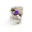 Estate Sterling Silver Amethyst & Multi Gemstone Halo Ring by Nicky Butler Fashion