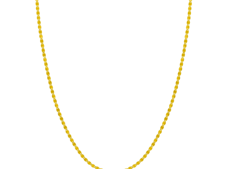 14K Yellow Gold 2.70mm Valentino Chain Necklace For Sale