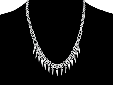 THORN Chainmaille Drape Necklace on Sale