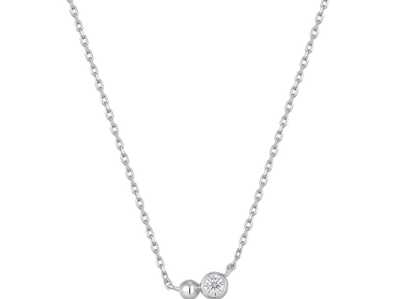 Sterling Silver Cubic Zirconia Orb Necklace by Ania Haie Online